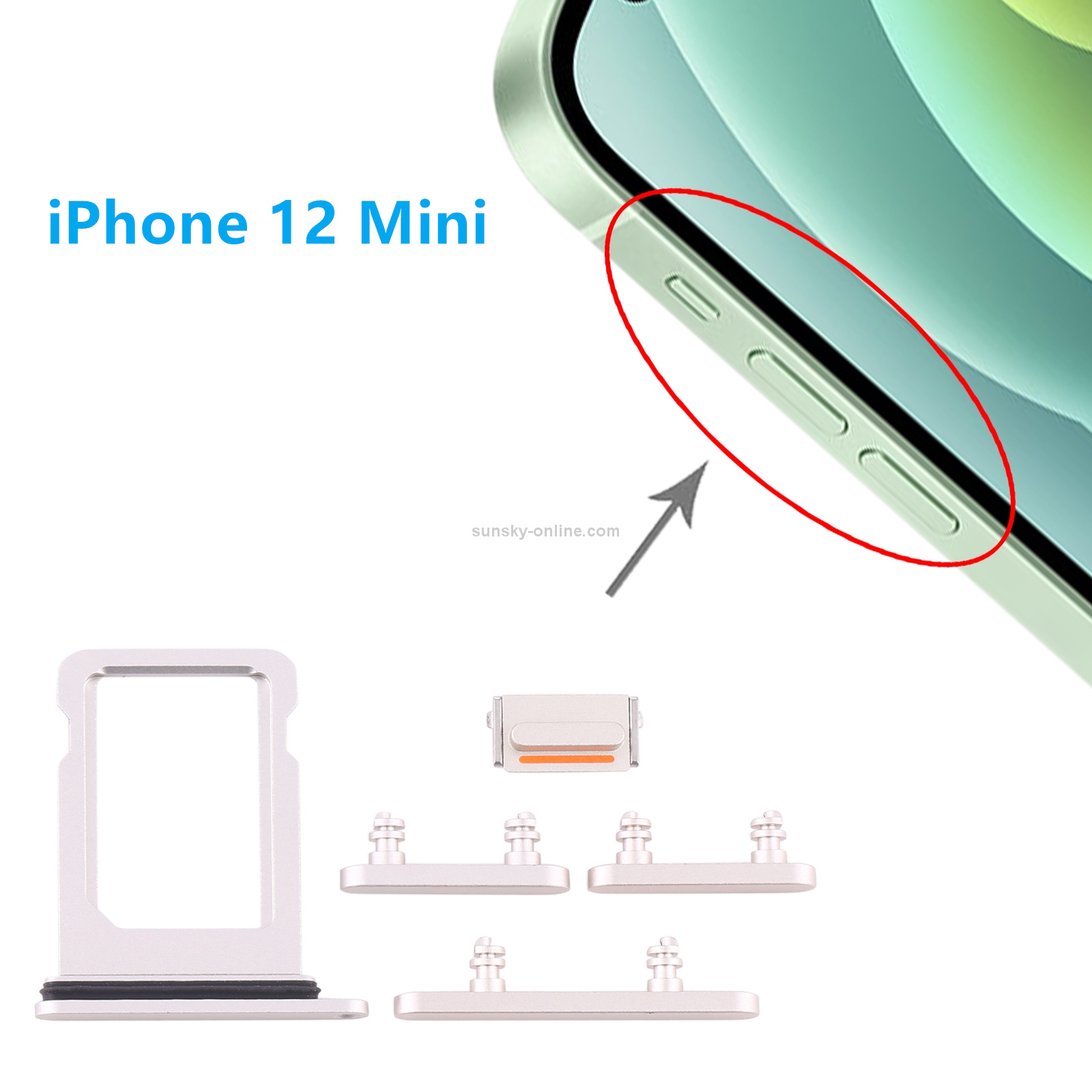 iPhone 12 Mini Power Switch White